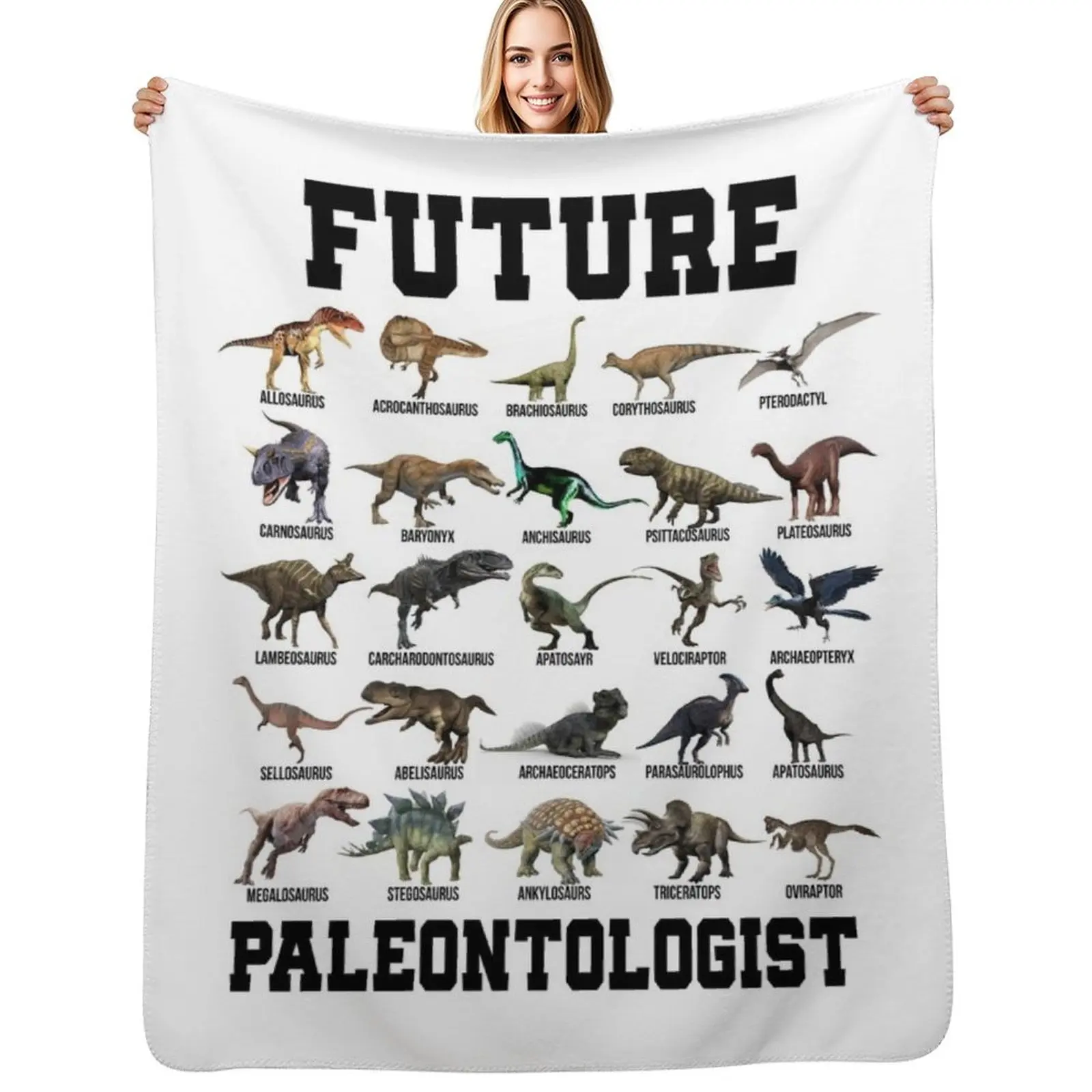 

Kids Future Paleontologist Cool Dinosaur Lover Shirt Throw Blanket Multi Use Warm Blanket for Living Room Bedroom