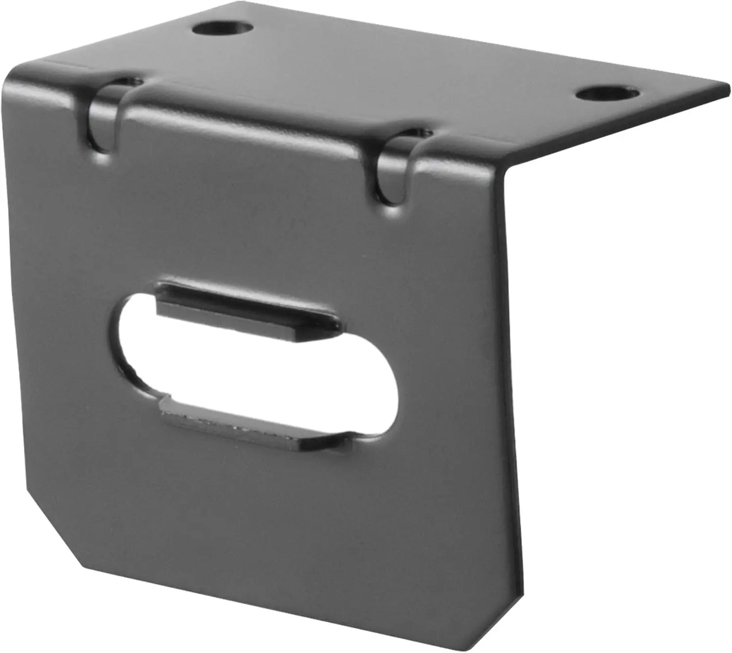 Vehicle-Side Trailer Wiring Harness Mounting Bracket for 4-Way Flat, GLOSS BLACK POWDER COAT