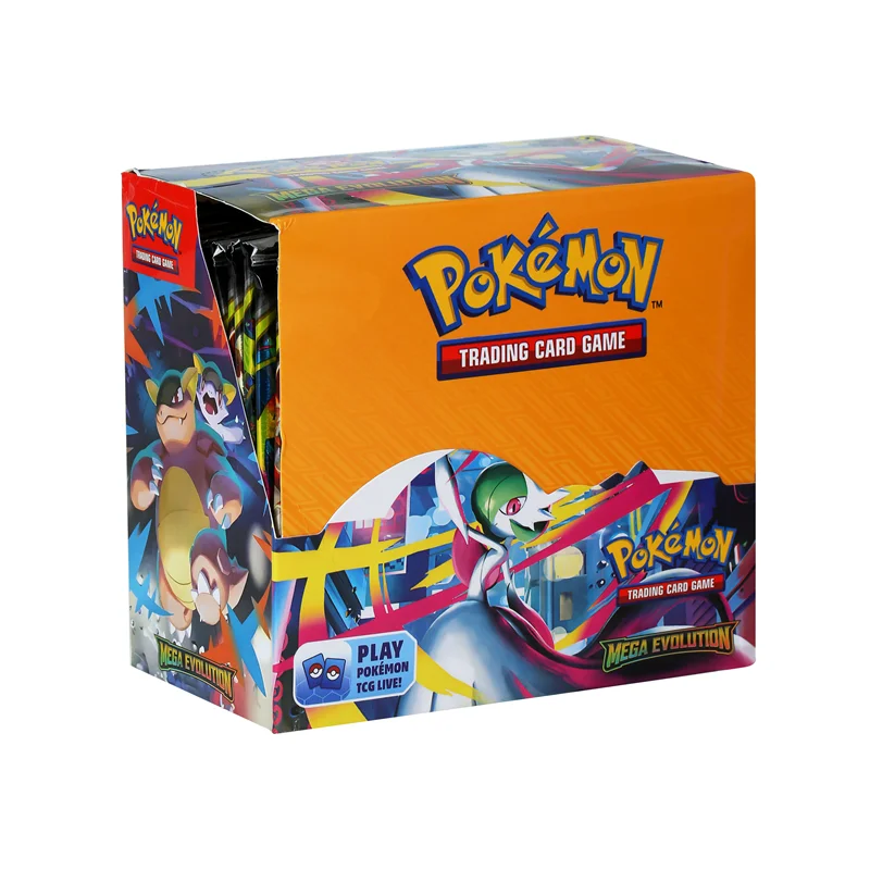 360 Buah Kartu Pokemon MEGA EVOLUTION Lucario Prismatic Evolutions Game Kartun Bahasa Inggris Booster Hadiah Kartu Transaksi Pertempuran