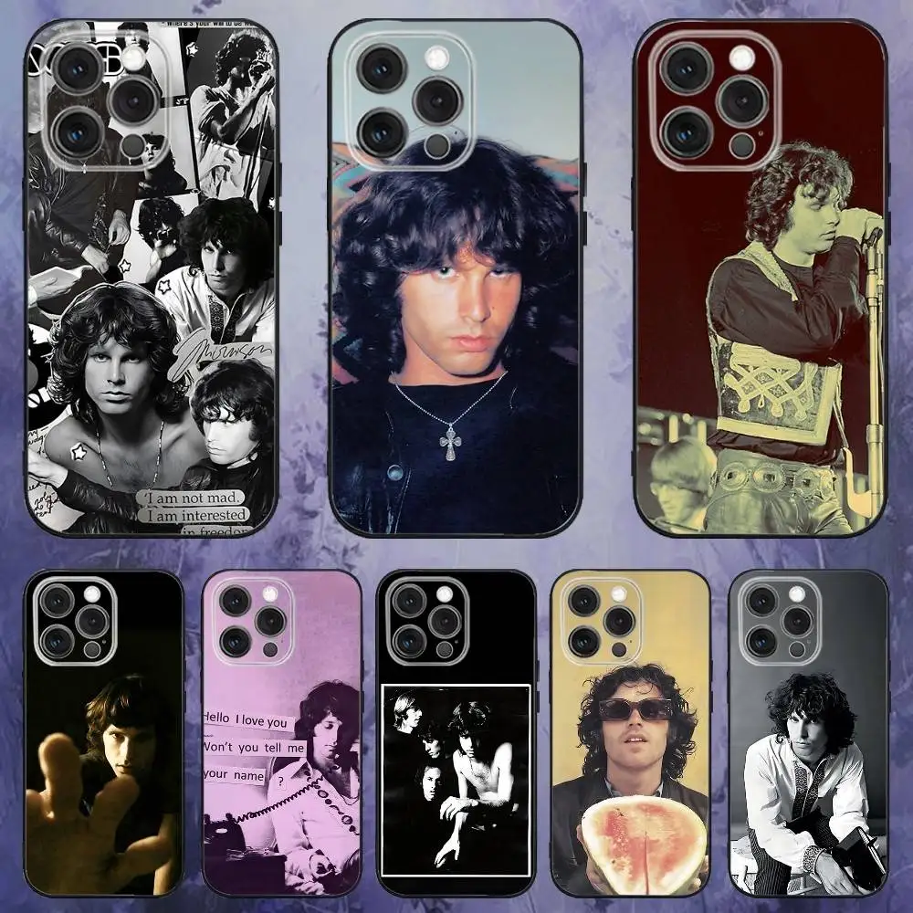 

The Doors Jim M-Morrison Phone Case For iPhone 16e,16,15,14,13,12,11,Pro,X,XS,Max,XR,Plus,Mini Soft Black Cover