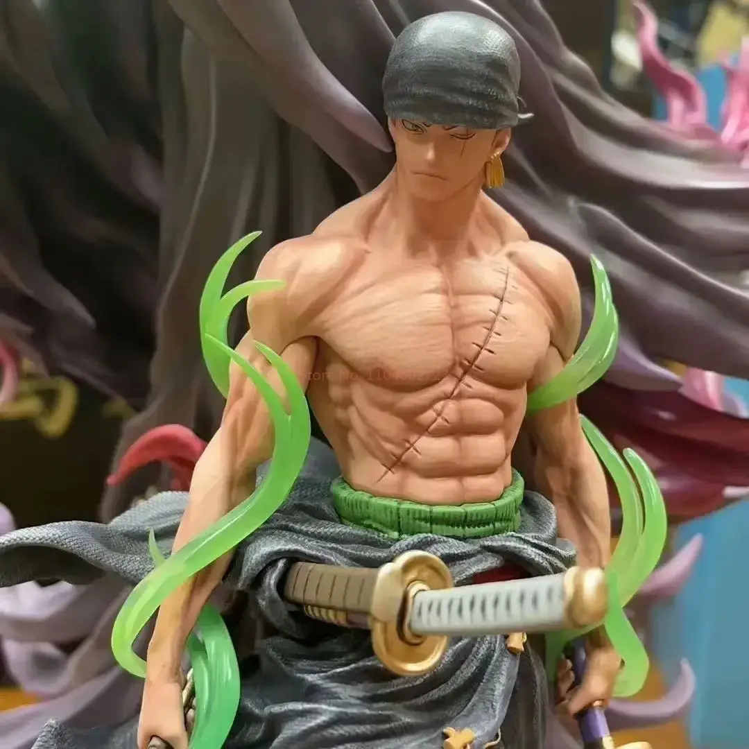 New 30cm One Piece Anime Figure Standing Death Roronoa Zoro Figurine Model Collection Room Ornament Dolls Birthday Boy Gifts