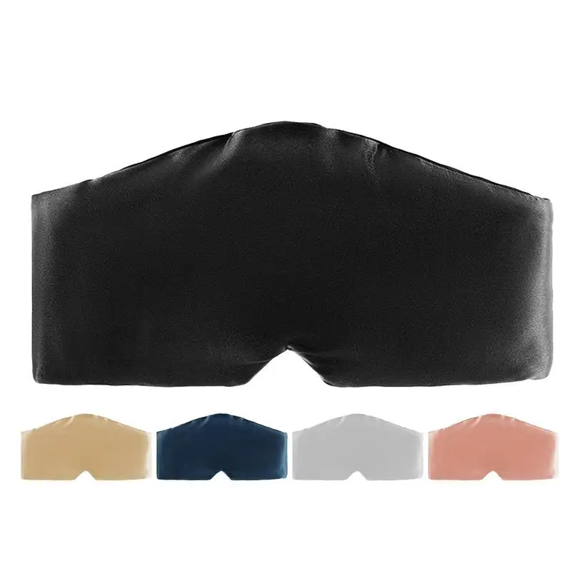 Eye Cover | Mulberry Silk Blindfold | Comfortable Breathable Smooth Eyeshade with Adjustable Straps for Travel Nap Night Sleepin