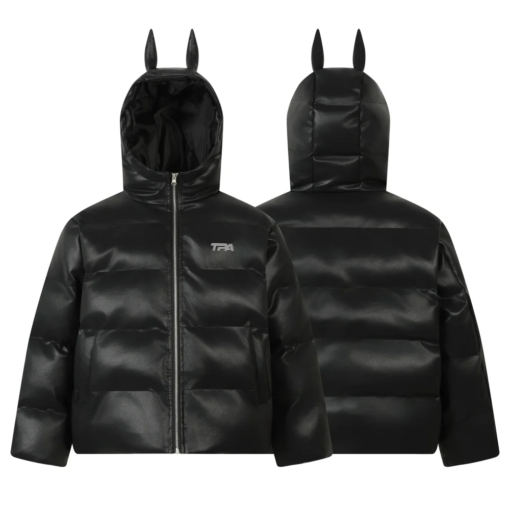 

Women's Winter Sheepskin Coat for Women Black Cute Doberman Ears Women's Leather Jacket Woman Couples Winter Jacket for Woman