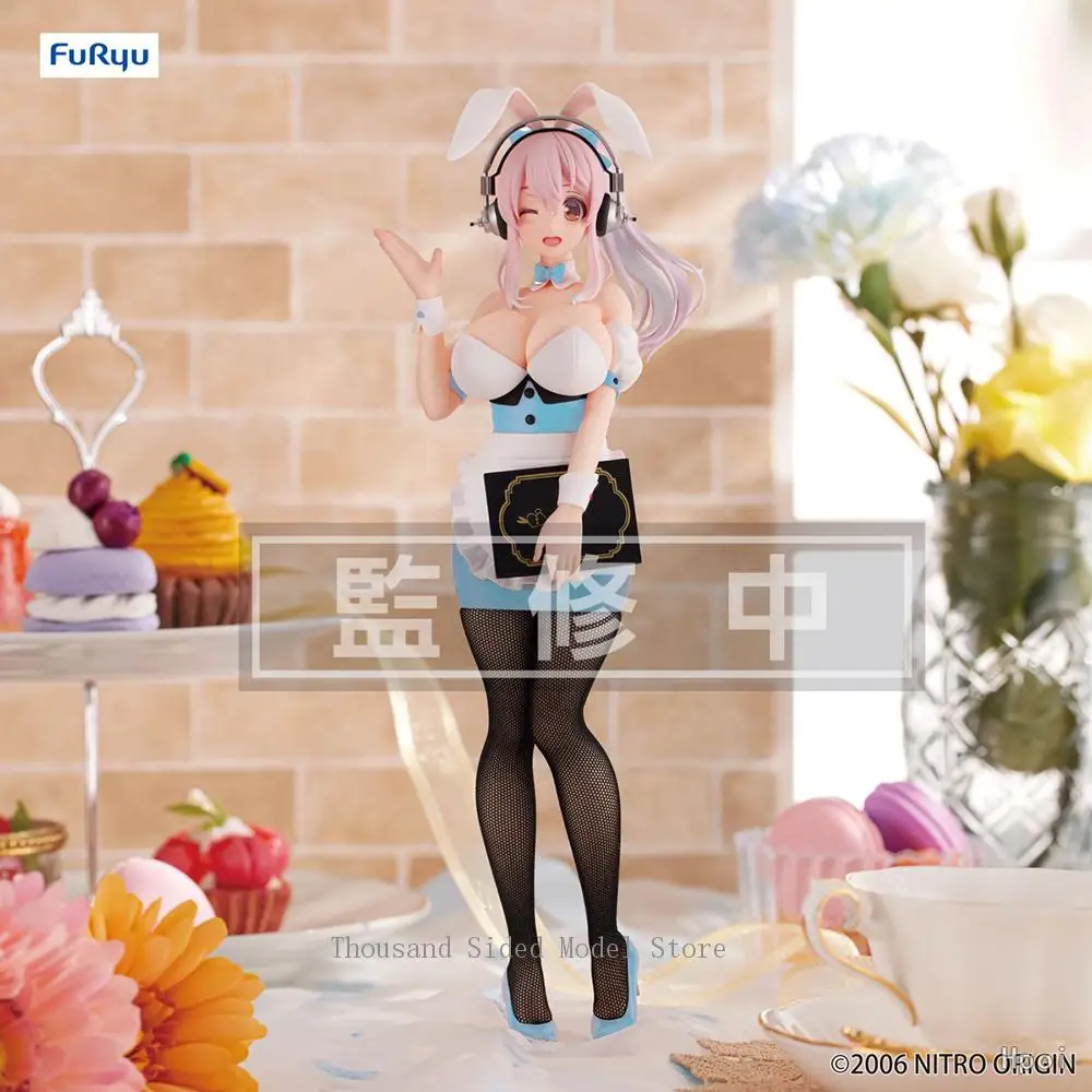 

Original FuRyu BiCute Bunnies SUPERSONICO (Waitress Light Blue ver.) Action Figure PVC Model Collectible Toy 28Cm Anime Gift ﻿