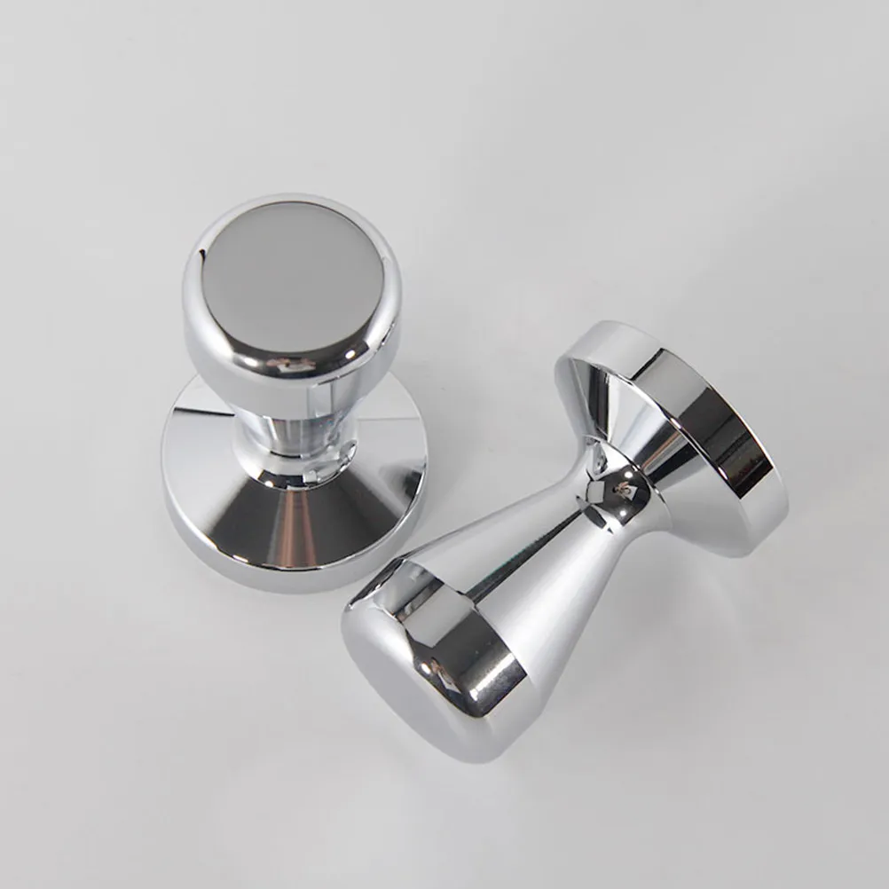 Stainless Steel Coffee Tamper 49Mm Flat Base Ergonomic Grip Handle for Espresso Machines Even Pressure Distribution Easy Clean