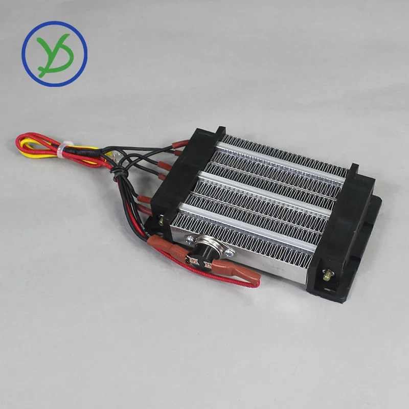 220V AC DC Insulated Thermostatic PTC heater ceramic air heater 600W Insulated heating element 124*76mm