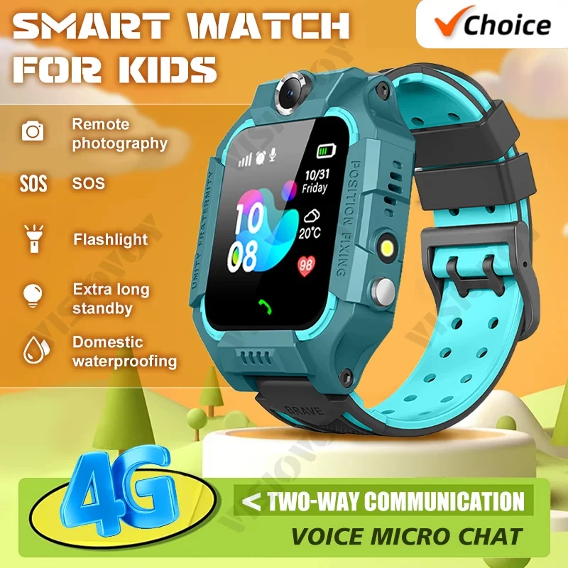 Reloj inteligente GPS para niños, rastreador LBS, cámara SIM 2G, llamada SOS, reloj impermeable para niños para Android iOS, regalo perfecto para niños y niñas