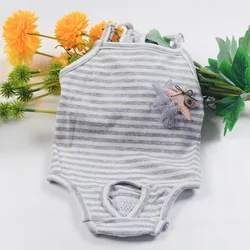 Striped Pet Physiological Pants One-Piece Strap Dog Menstrual Pants Teddy Bichon Bear Puppy Sanitary Pants Dog Underpants Shorts