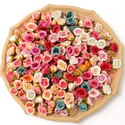 10/40Pcs Rose Artificial Flowers 2CM Fake Flowers Home Room Decor Garden Wedding Decoration DIY Scrapbook Garland Gift Accessory