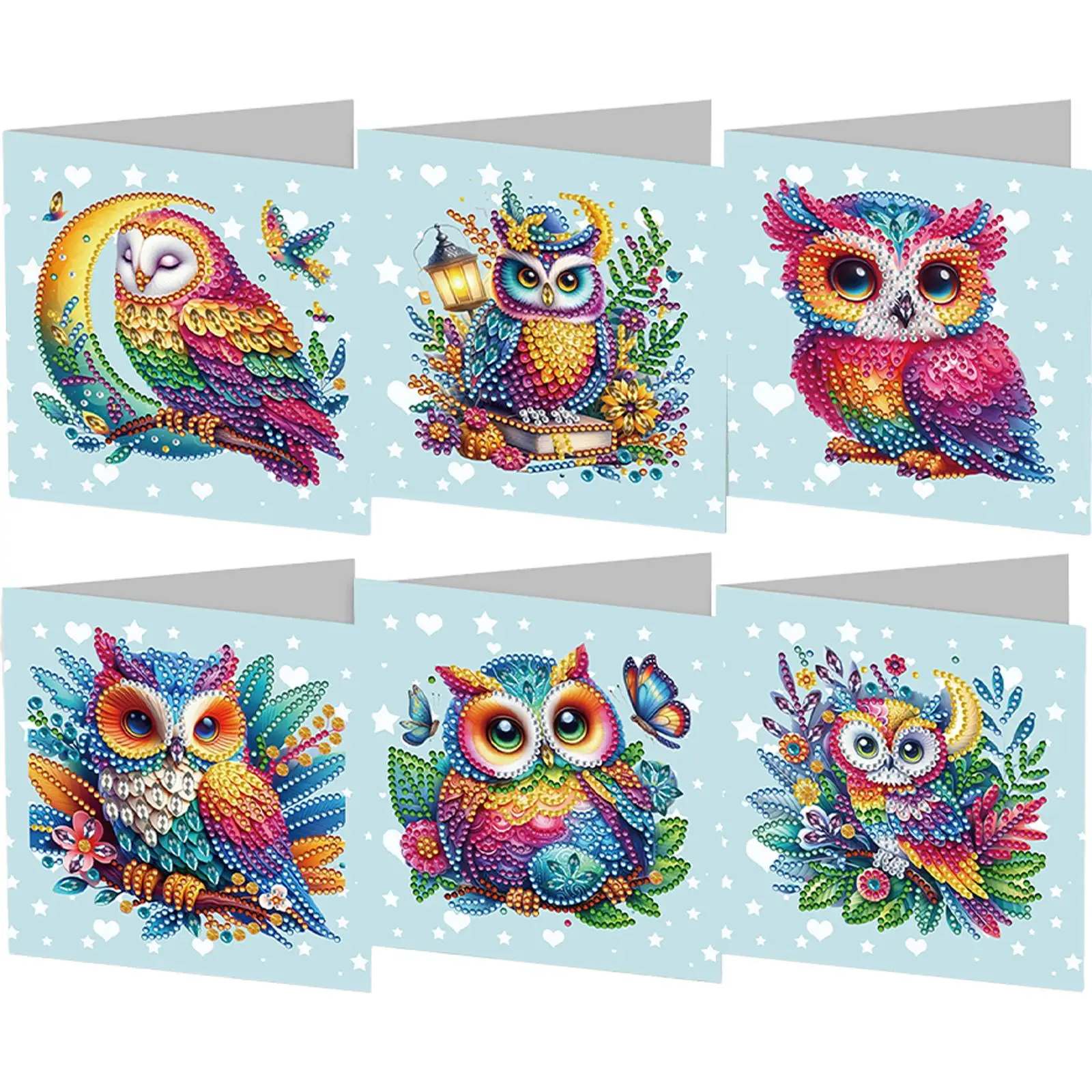 

Набор из 6 открыток для творчества с мозаикой из страз и алмазной мозаикой, поздравительные открытки для друзей, семьи, любимых