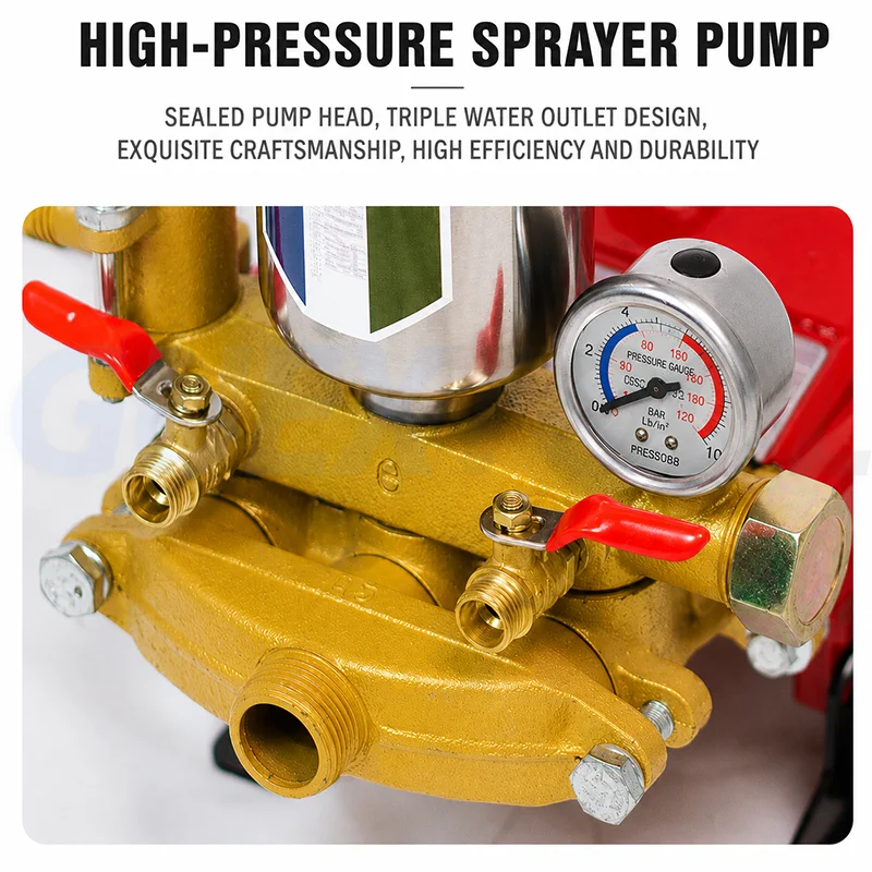 High Pressure Sprayer Pump Ceramic Plunger Agricultural Irrigation Cleaning Pump Large Water Output Durable Spraying Machine view 5