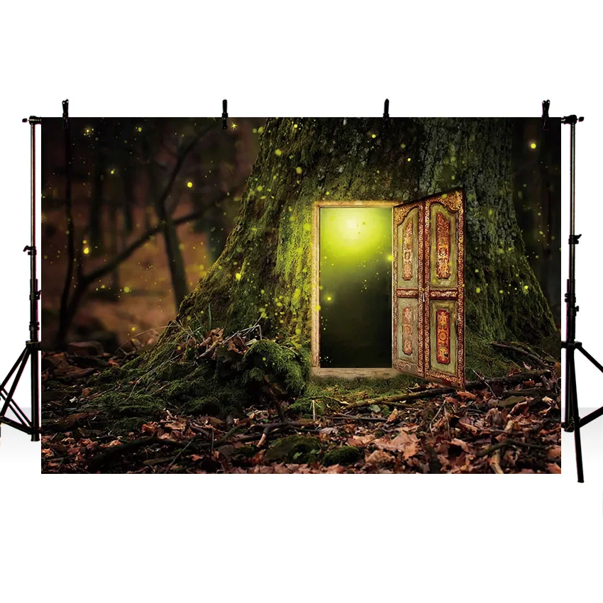 Mehofond Photography Background Magical Forest Adult Art Portrait Kids Birthday Backdrop Tropical Flash Door Decor Photo Studio