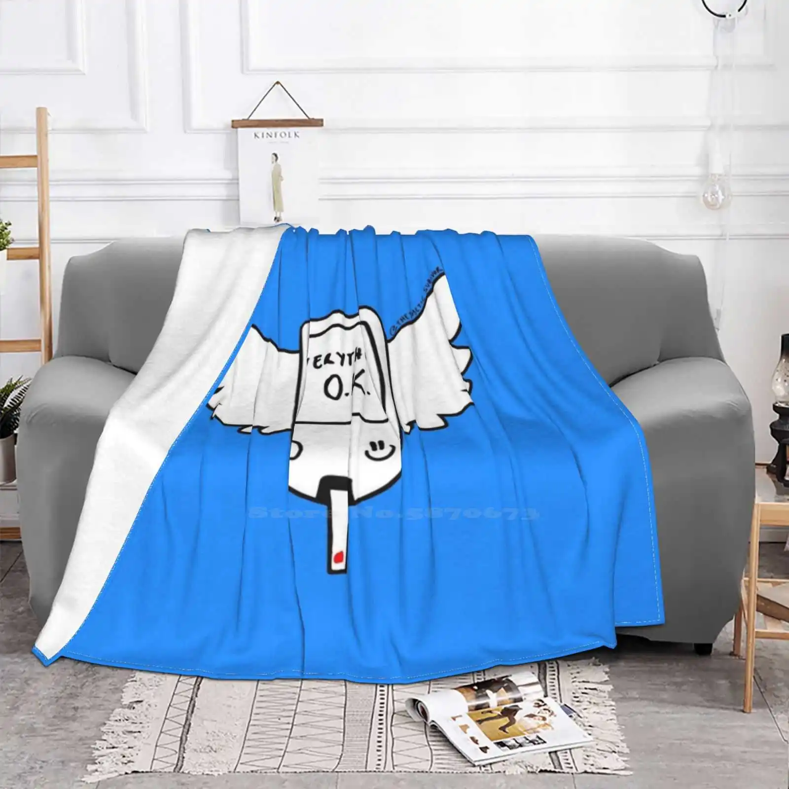 Diabetes Type 1 : Everything Is O.K. Diabetes Shaggy Throw Soft Warm Blanket Sofa/Bed/Travel Love Gifts Diabadass Dia Buddies