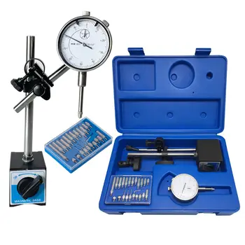 Dial indicator dial test indicator long arm 0-10mm professional indicator with magnetic base and point precision inspection set