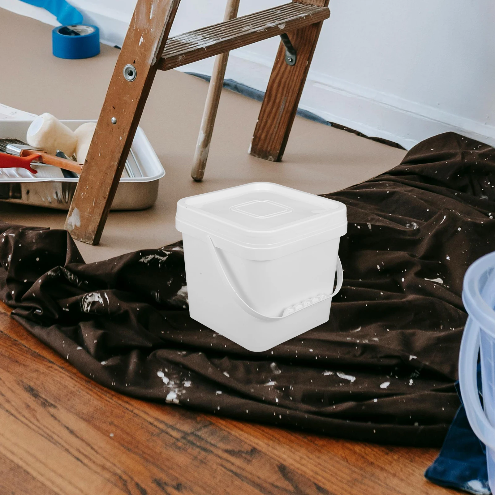 

5L Paint Bucket Plastic Durable Storage Bucket with Lid Handle Paint Container Painting Pail Container Bin with Lid