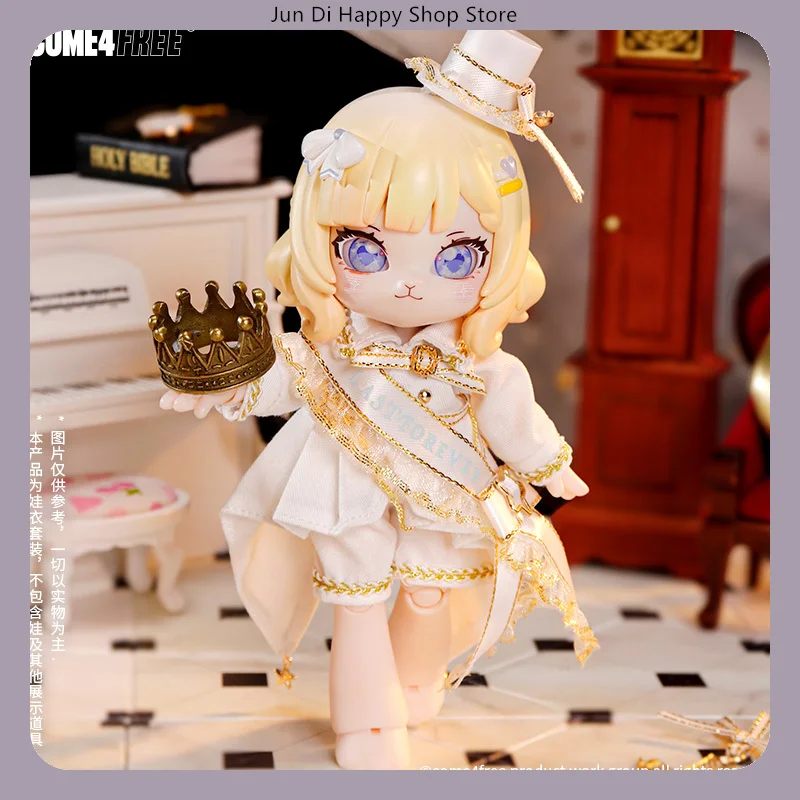 

COME4FREE White Knight 1/12 BJD Doll Clothes Dress Outfit Set for OB11 Cute Doll Clothes