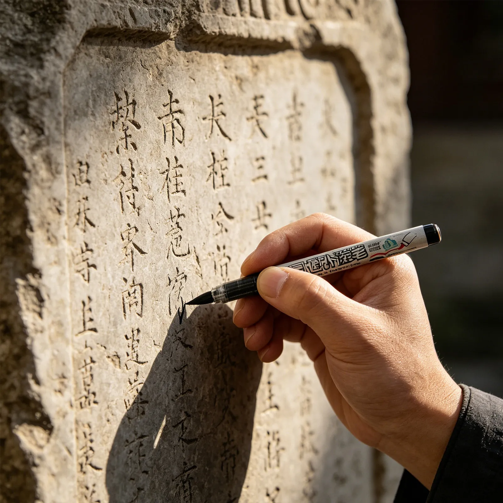 

4Pcs Tombstone Paint Pens Based Fine Tip Waterproof Marker Quick Dry Rock Lettering Pen for Grave Stone Ceramic