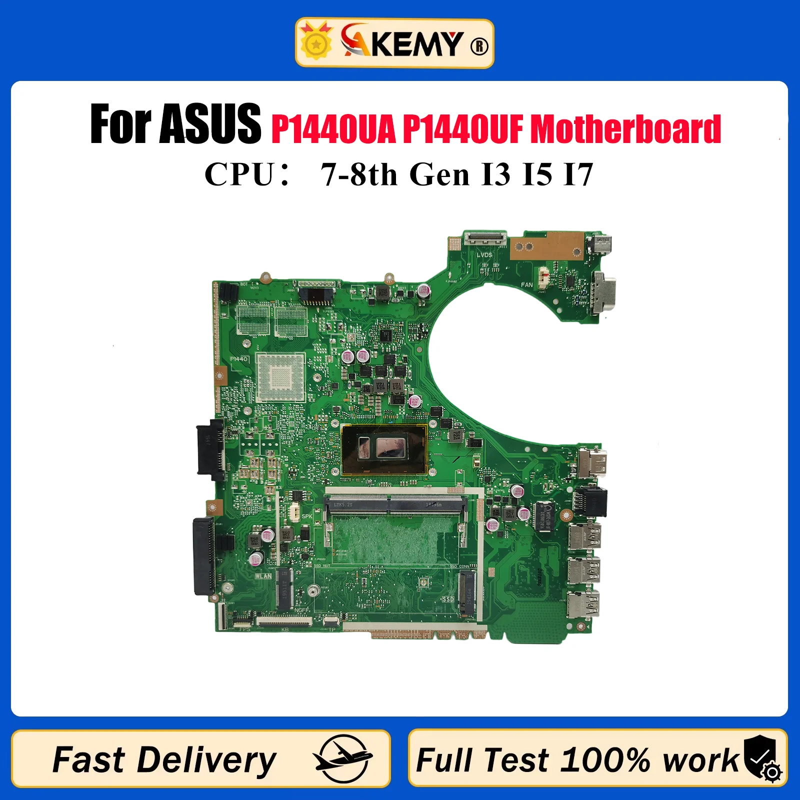 

P1440UA Материнская плата для ноутбука ASUS ProArt P1440U P1440UA P1440UF Материнская плата для ноутбука с процессором I3 I5 I7 100% тестирование ОК быстрая доставка