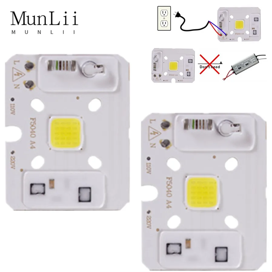 

AC 220V LED F5040 COB lamp Bead 10W Smart IC No Need Driver DIY Flood light Led Bulb Spotlight Outdoor Chip Lamp Matrix Lighting