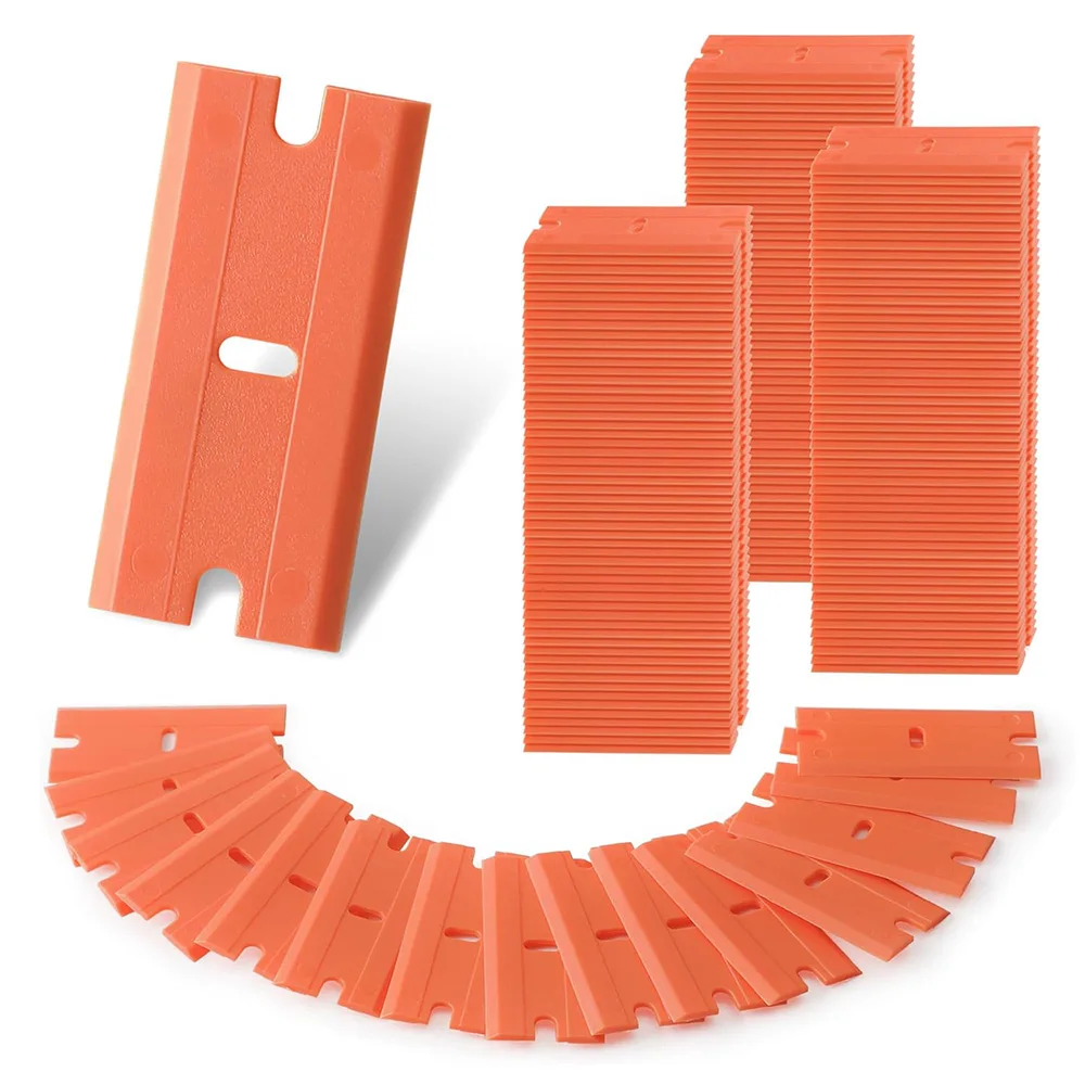 Plastic Glass Scraper Replacement Blades Scraper for Hob Car Decals Remover Oven Scraper Glue Labels & Paint Removal Tool