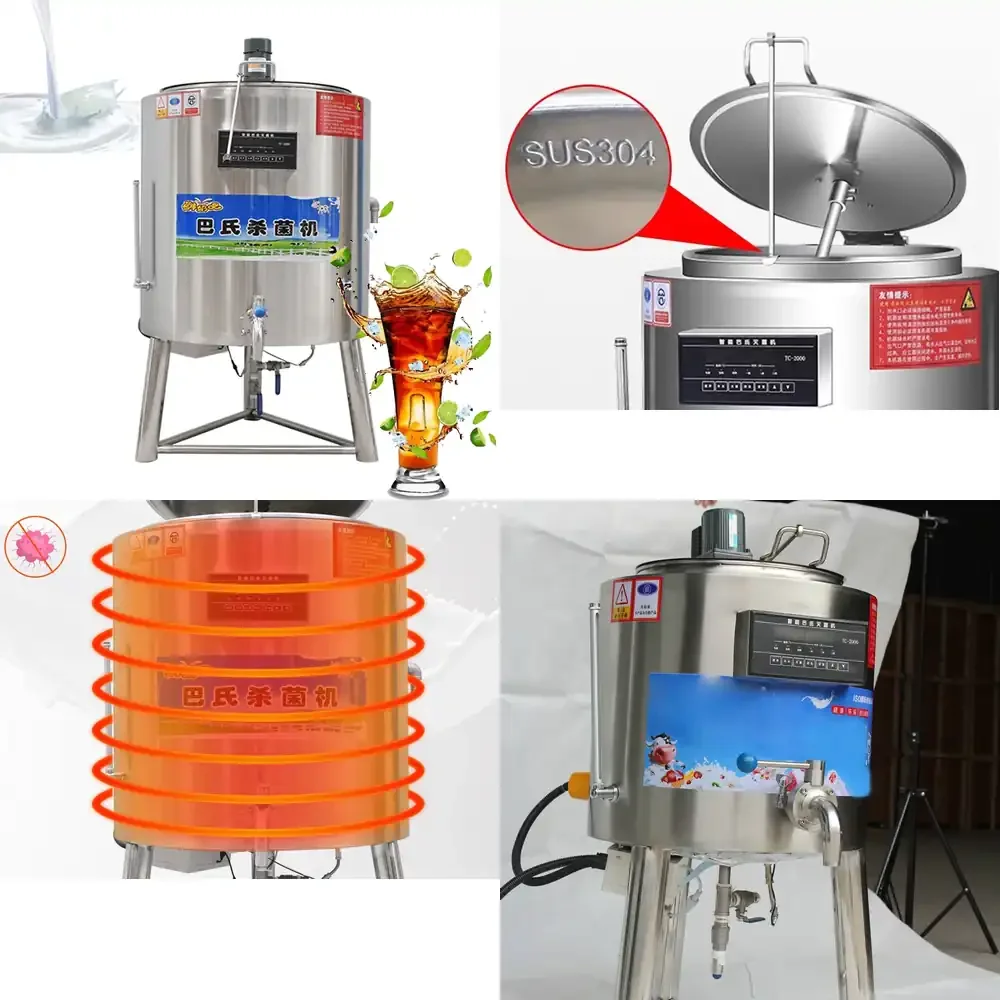 

12Hot 100l Soft Ice Cream Pasteurizing Tank Soy Milk Pasteurizer Machine for Business