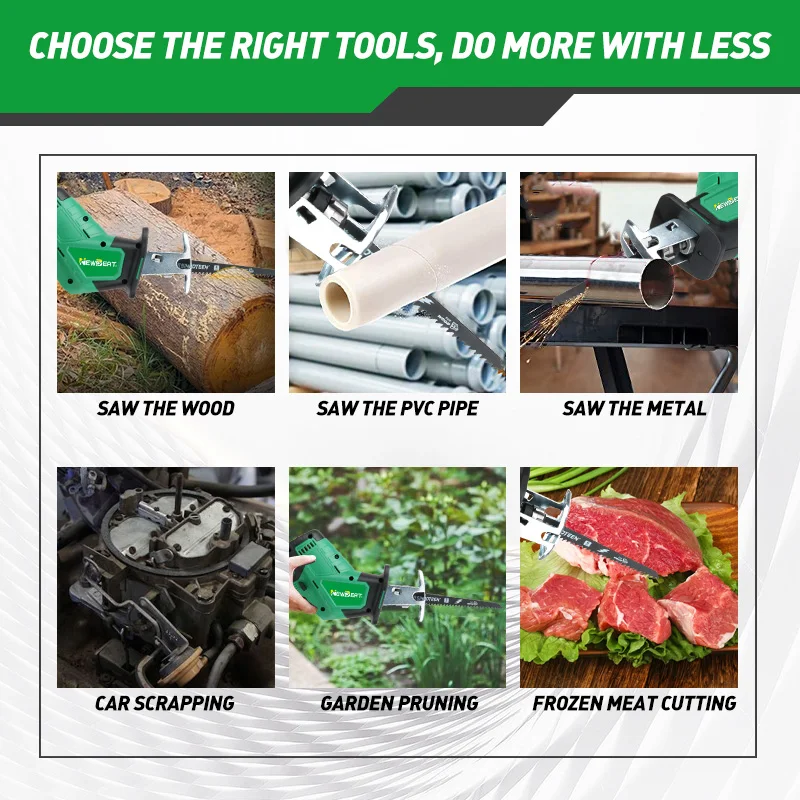 ZJZ NewBeat Electric Saber Saws Cut Machine Battery Portable Handheld Cordless Brushless Power Reciprocating Saw