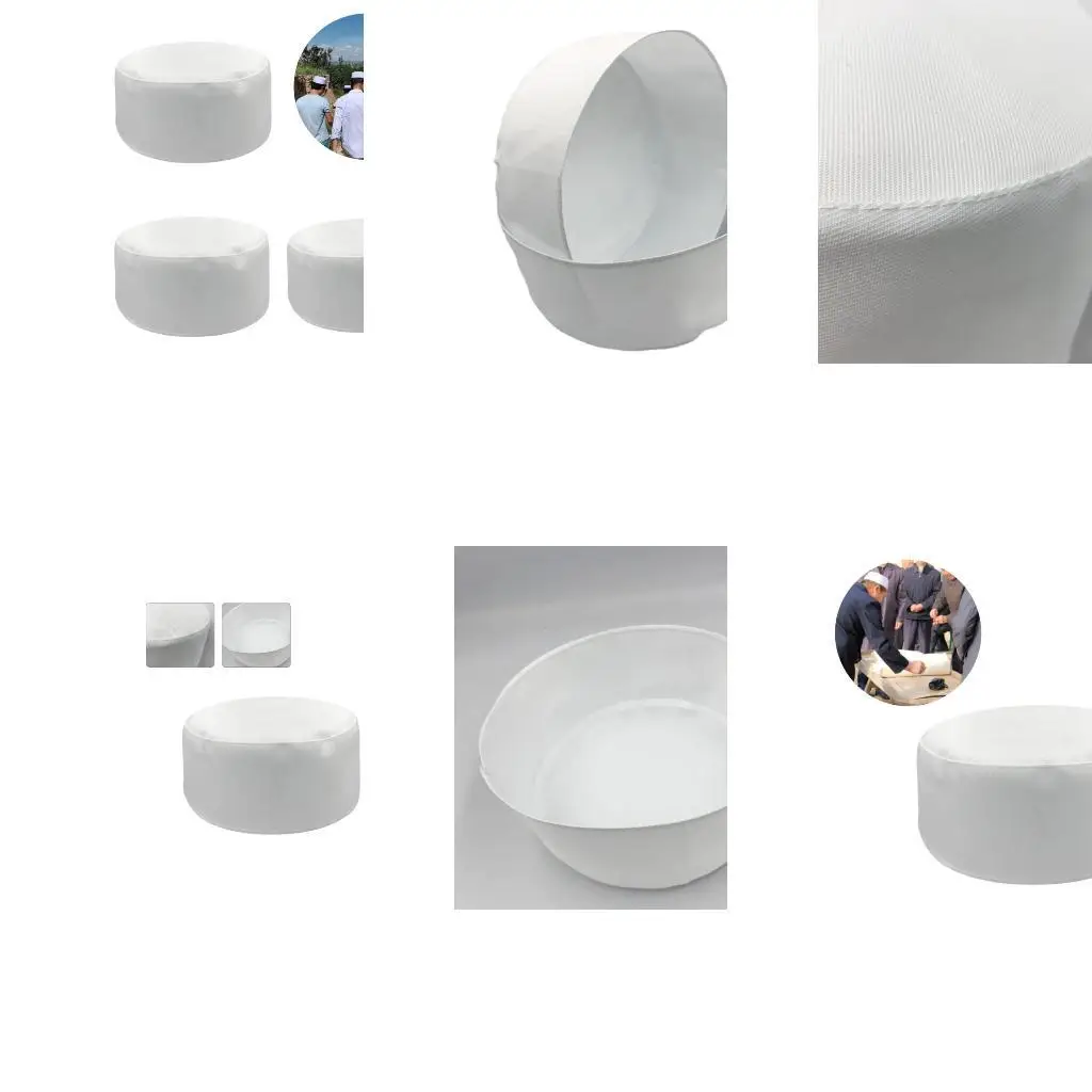 

652F Men Muslims Prayer Hats Skull for Muslims Islamic Prayer Caps Cotton