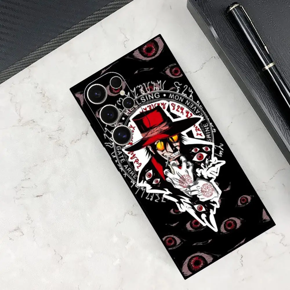 

H_HELLSING Phone Case For Samsung Galaxy S24 S23 S22 S21 S20 Ultra FE Plus M55 M54 Black Case Cover