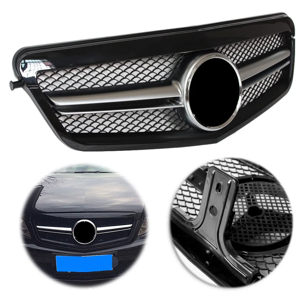 

Car Front Grille ABS Front Bumper Moulding Honeycomb Radiator Upper Mesh Racing Grille Grill For Mercedes Benz E-Class W212 S212