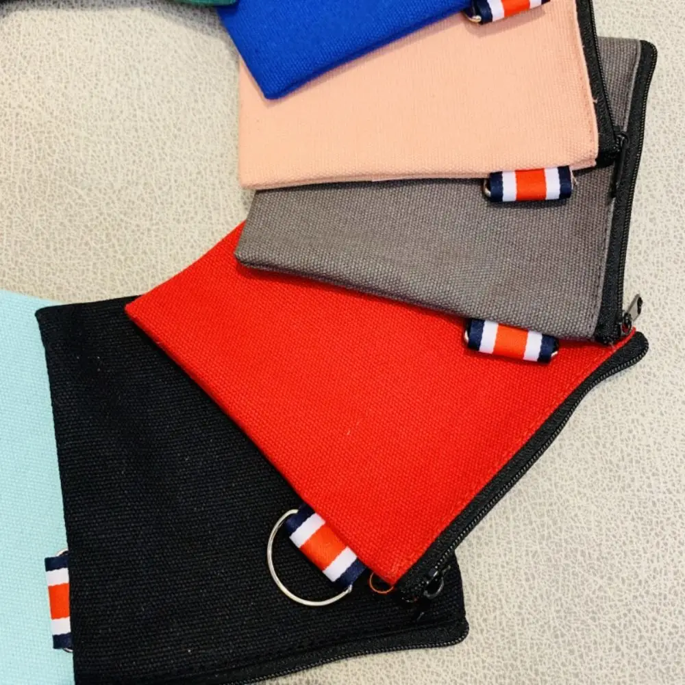 내구성 캔버스 동전 지갑 작은 만화 카드 주최자 돈 가방 여자 여자