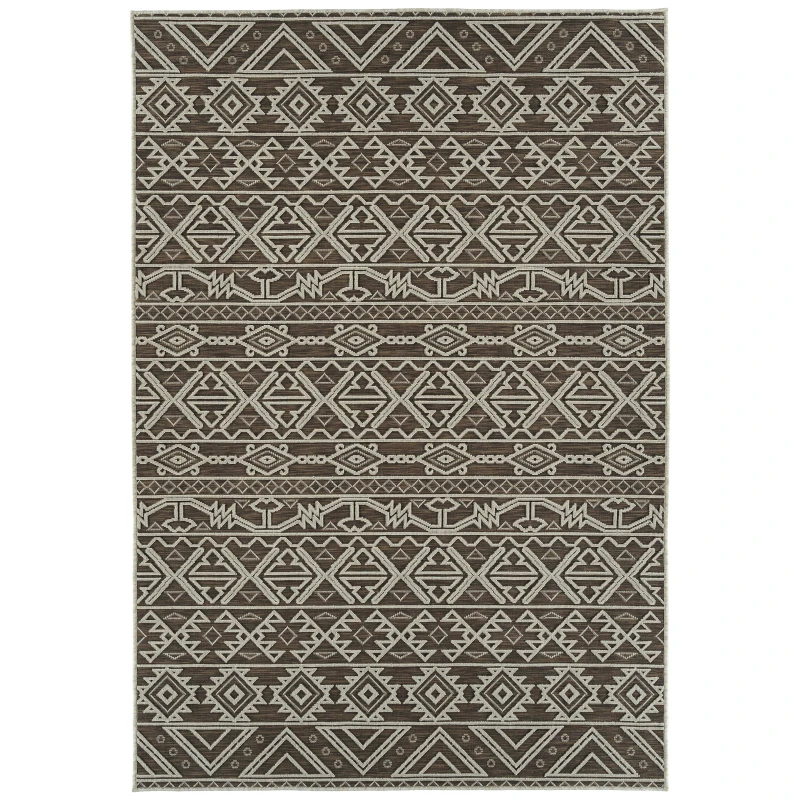 

Contemporary, Transitional, Geometric, Textured, High-Low Cut & Loop 2' x 3' Rectangle Throw Rug