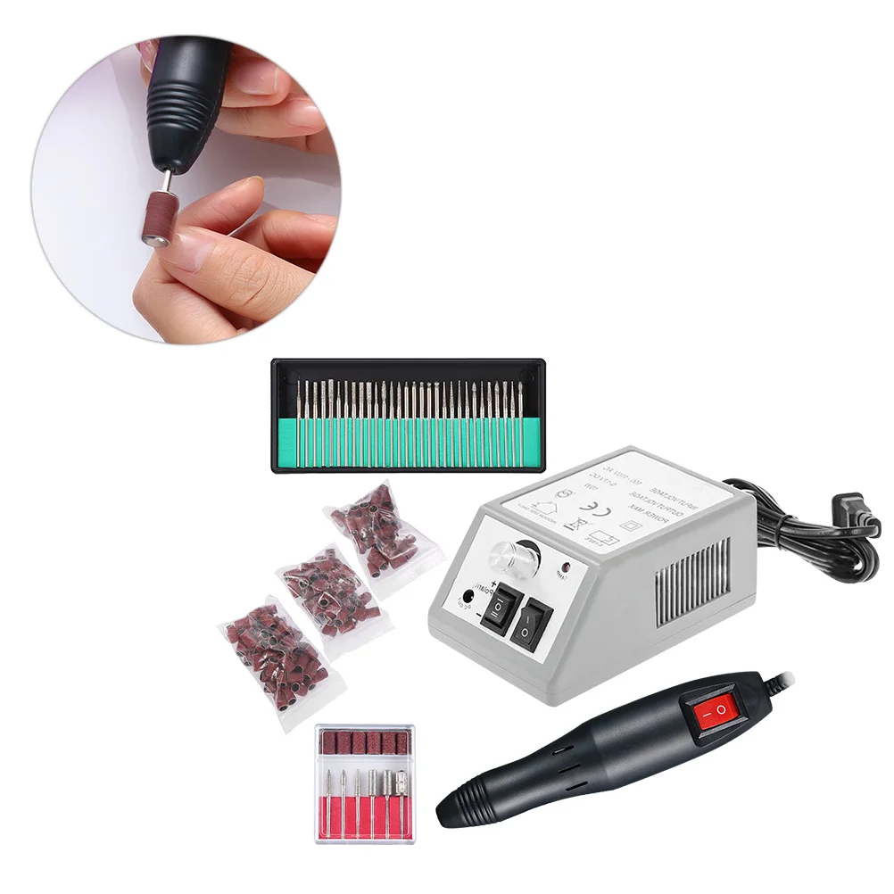 Set di trapani elettrici per unghie Set di nastri abrasivi Set per la cura delle unghie Kit per allattamento delle unghie (spina europea) Set di macchine per manicure