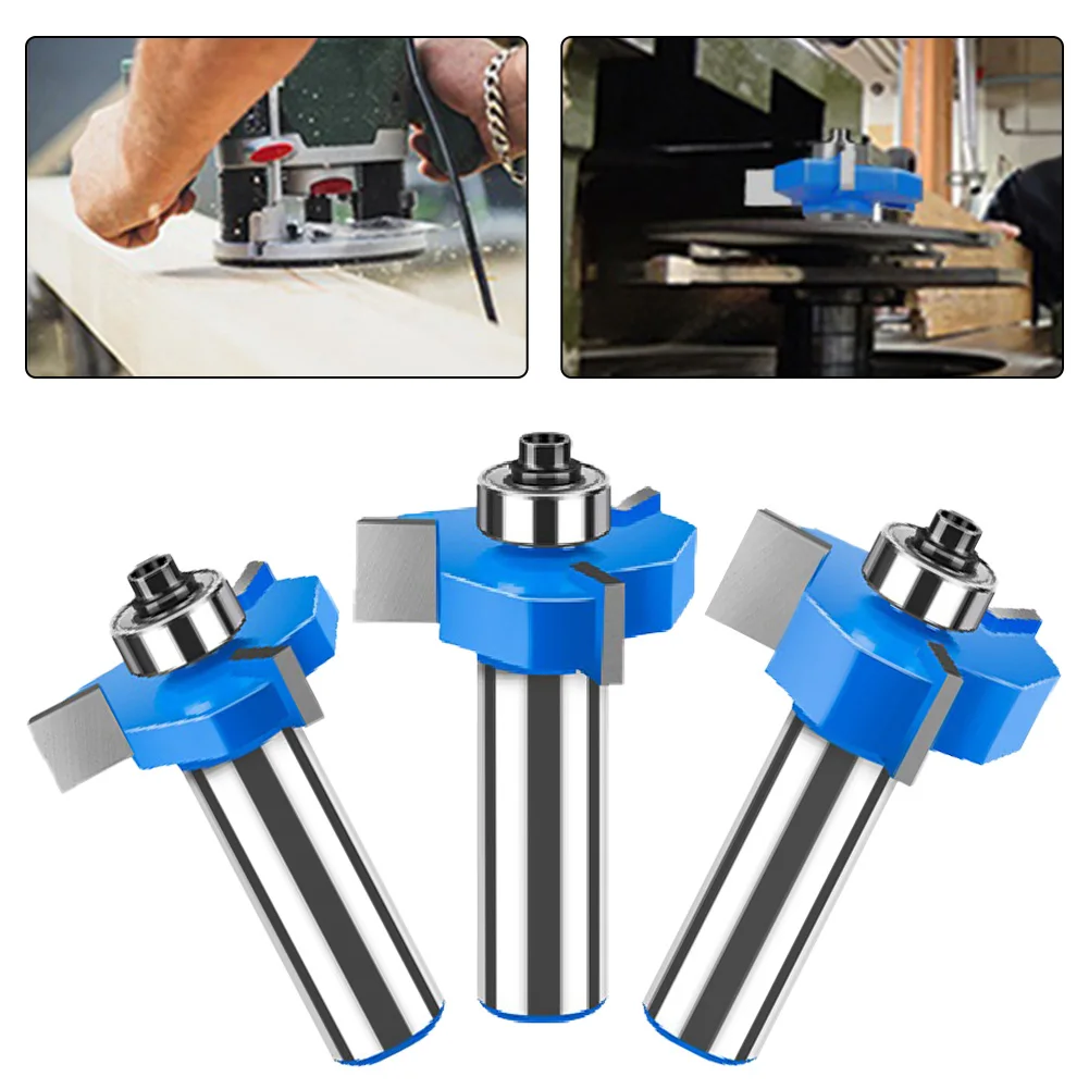 CNC Routing 12mm Carbide Cutter Fast Clean Cut Router Bit CNC Router Bit 12mm Shank 3 Wings Design 36mm Cut Diameter