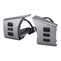 Radio Volume Control Switch High Temperature Resistant Anti Fade Steering Wheel Switches Good Adhesion ABS for Car Adaptations