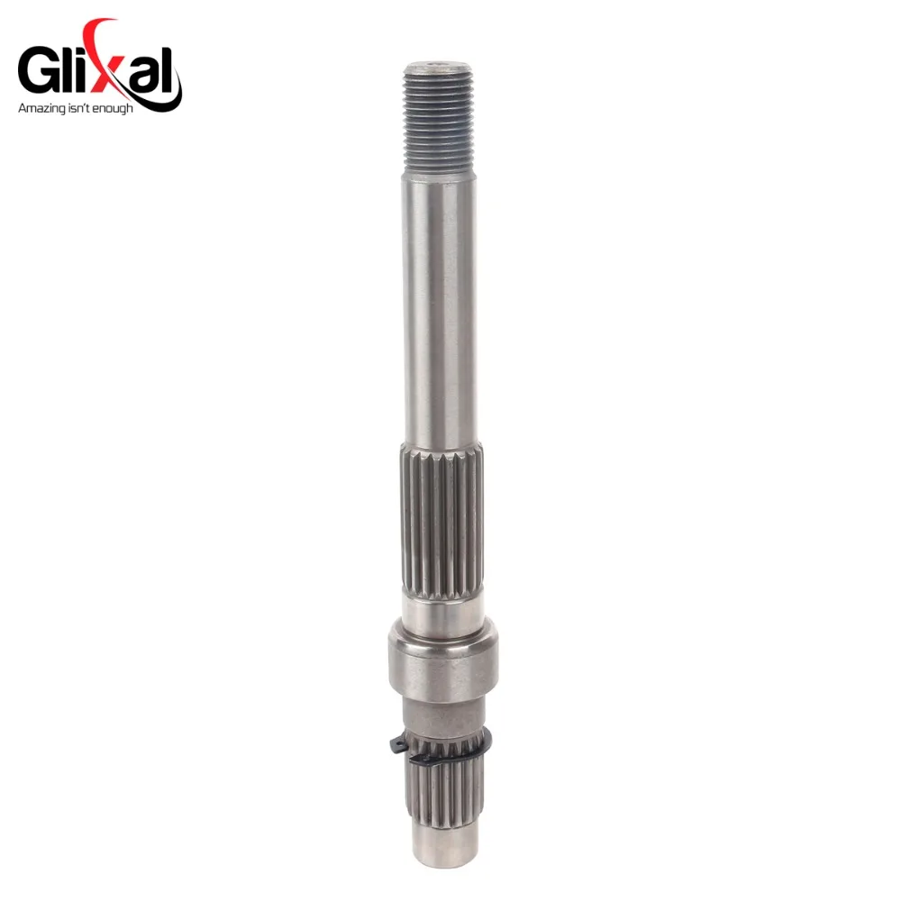 Glixal GY6 49cc 50cc 195mm Gearbox Output Final Drive Shaft for 139QMB 139QMA 4-Stroke Chinese Scooter Moped ATV Go-Kart