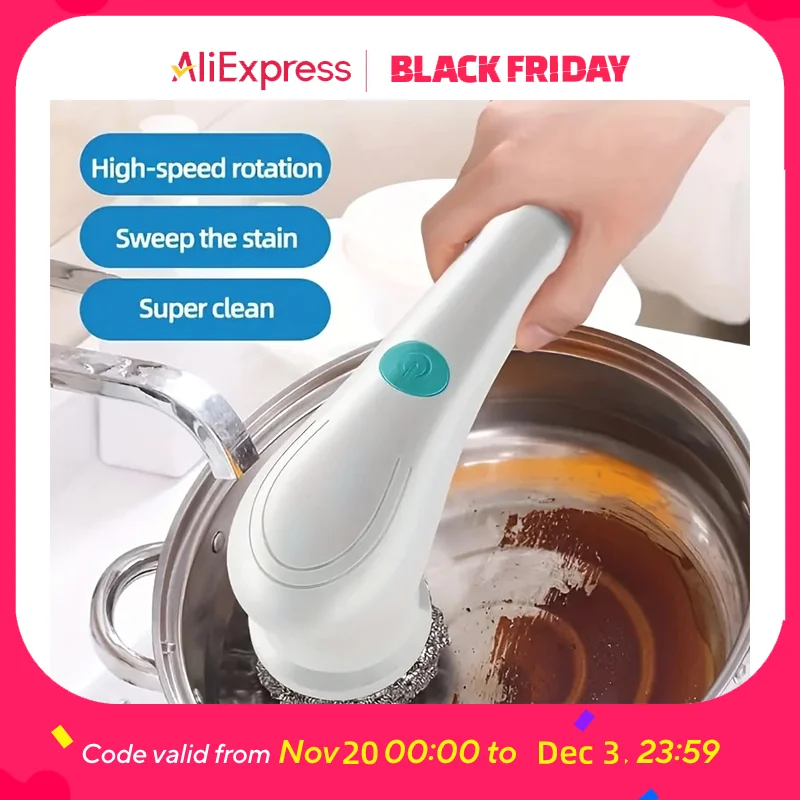 Five in One Multifunctional Electric Cleaning Brush for Bathroom Washing and Kitchen Cleaning Tools