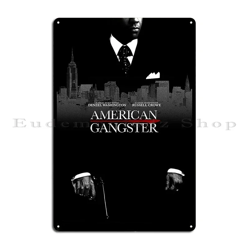 American Gangster Metal Plaque Poster Home Wall Cave Bar Cave Create Rusty Tin Sign Poster