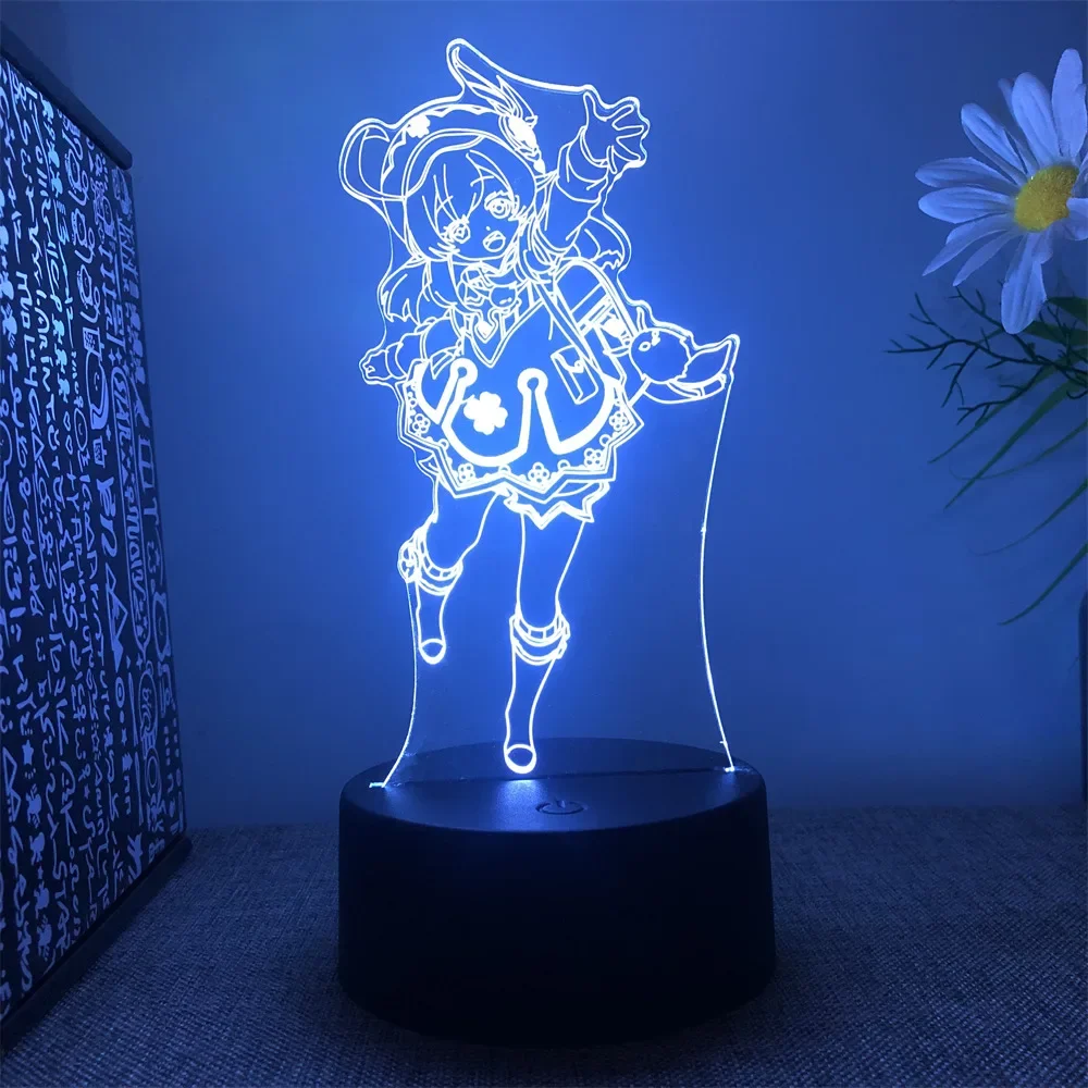 Anime Figures Genshin 3D Night Light Genshin Impact LED Lamps  Gamer Lamp Control 16 Colors Lights Dreamcolor Bedroom Decor Gift