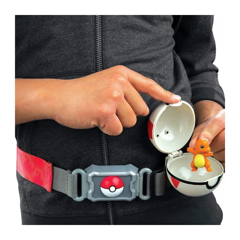 Pokemon Pikachu Figure Pocket Monster Elf Pokeball Adjustable Belt Kids Birthday Gift Desktop Decor Lovely Collection for Boys view 3