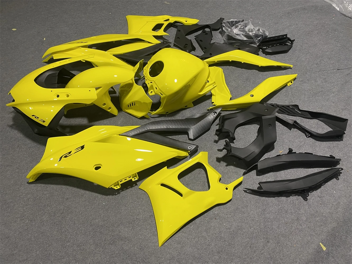 Motorcycle Fairing Kit fits the Yamaha R25 19 2021 22 23 year R3 2019 2020 2021 2022 2023 Fairing lemon yellow motorcycle