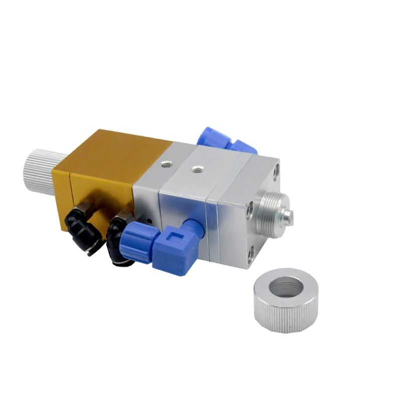 High-Flow Adjustable AB Dual Liquid Precision Dispensing Valve Single Cylinder with Backsuction AB Glue Valve