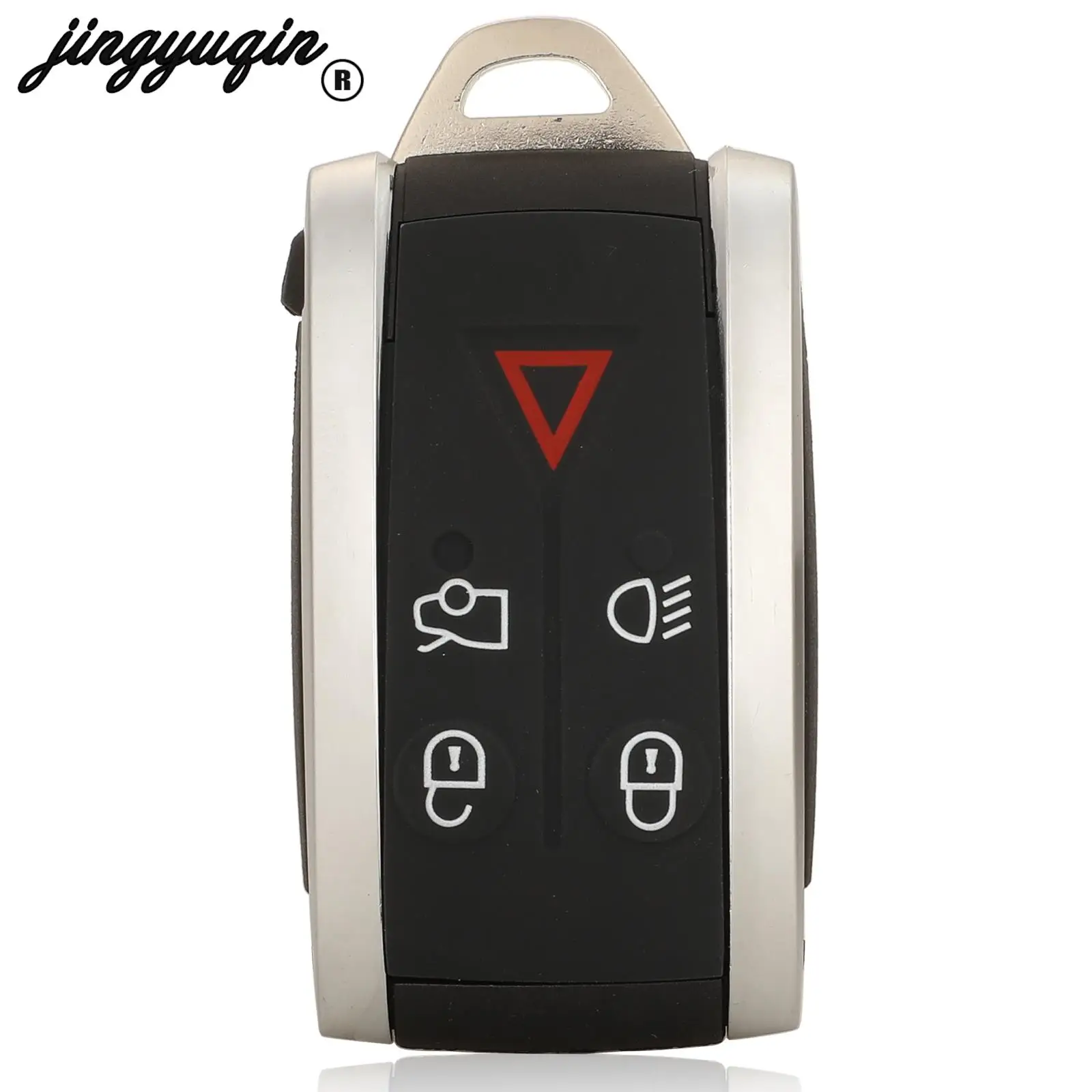 

jingyuqin 5 Buttons Car Remote Smart Shell Case For Jaguar XF XK XKR X-Type S-Type Fob Uncut HU101 Blade Replacement