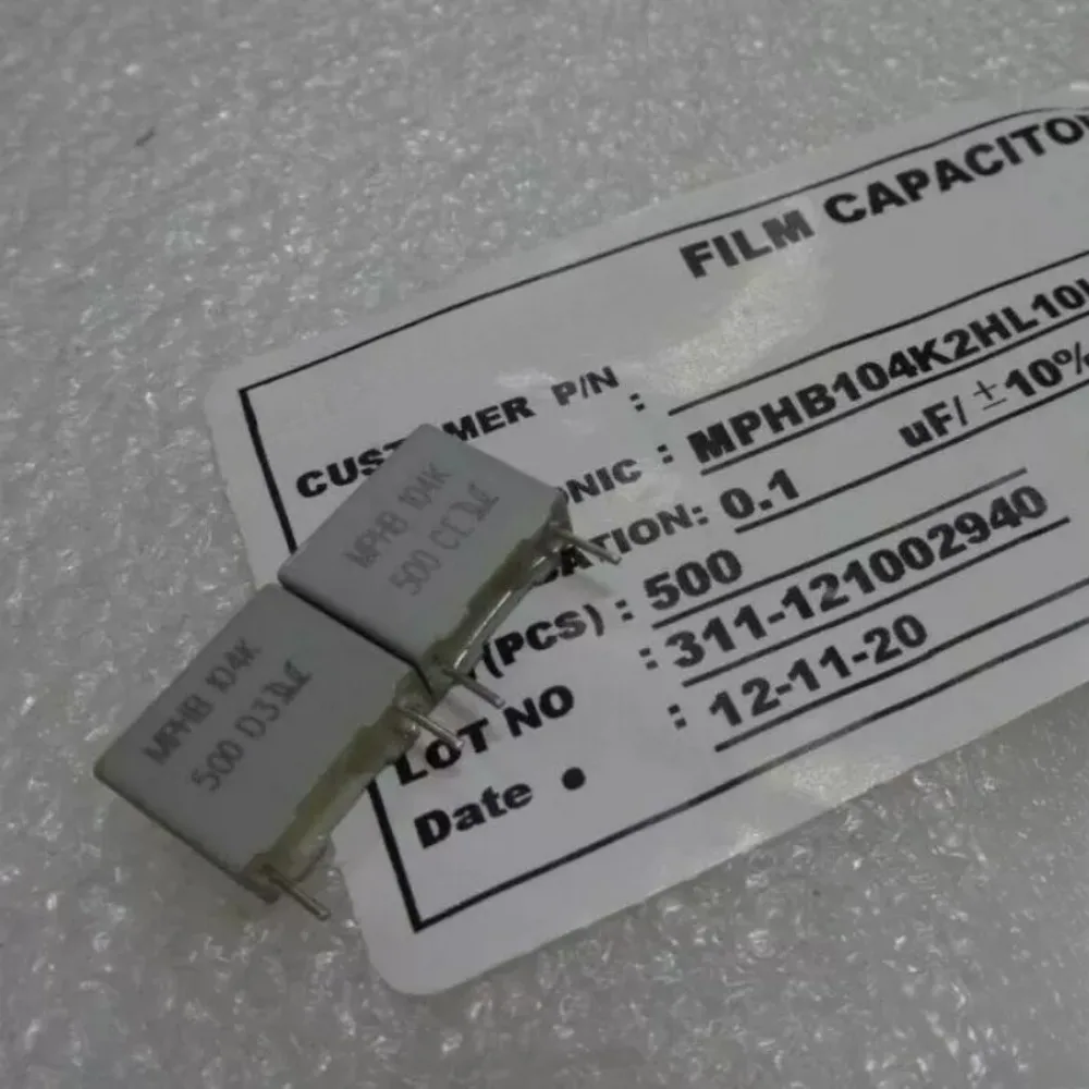 5pcs/lot Europ 0.1uf 500V 100nf u1 104 K Brand New 10mm Metallized Polypropylene Film Capacitor MPHB104K2HL10LL