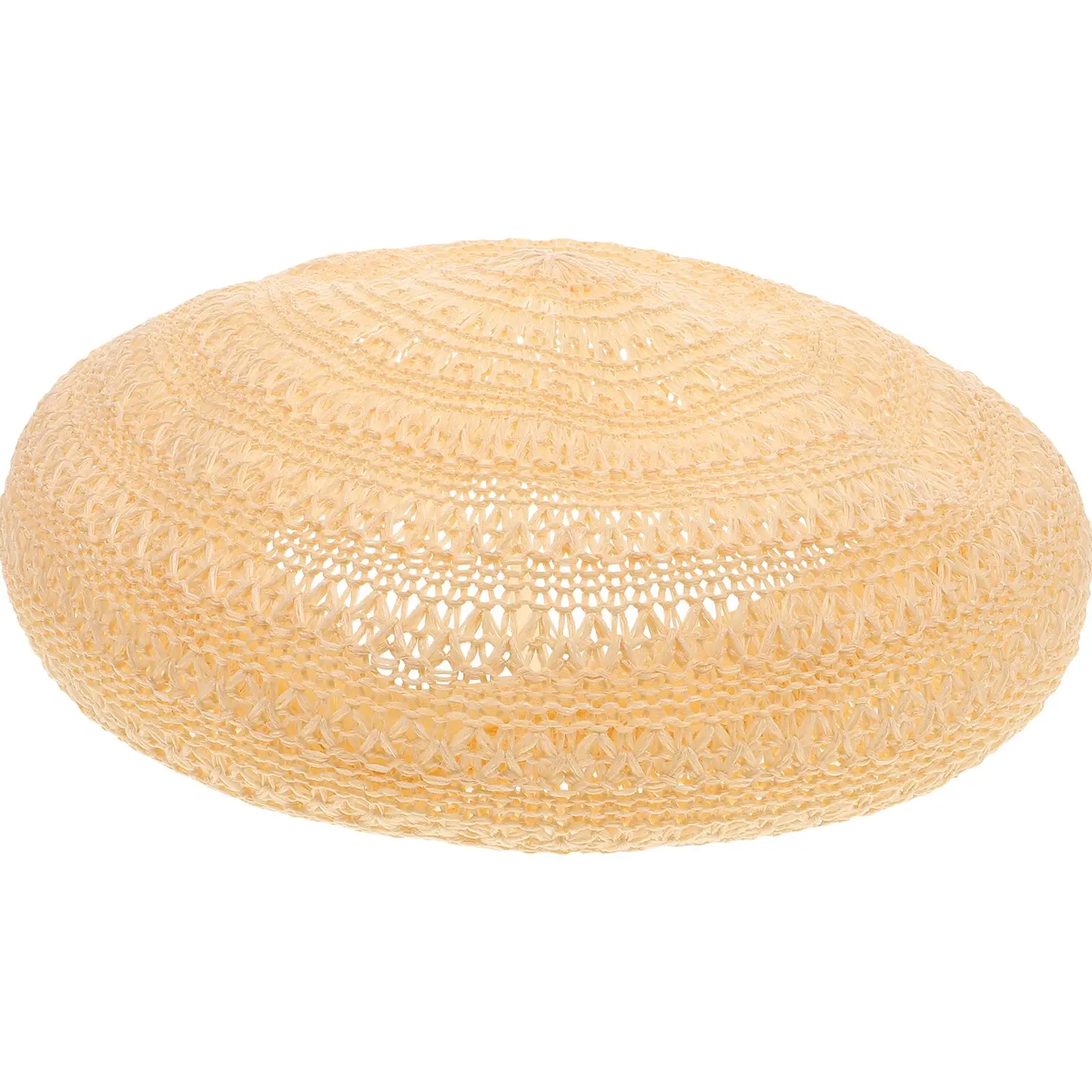 

Straw Beret Travel Hat Women Summer Vintage Khaki Cap Travel Woven Hat Comfortable Cotton Linen Spring Summer Gifts