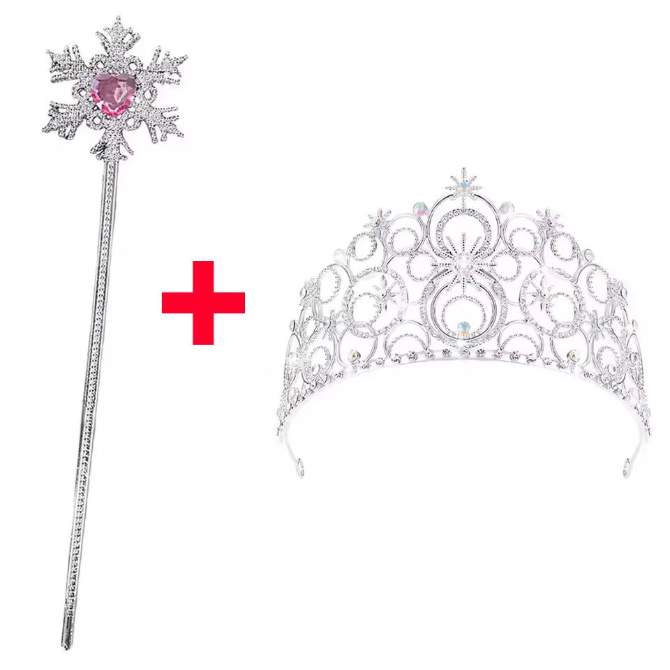 Glinda-Boucles d'Oreilles Couronne de Diamant pour Femme, Accessoires de Costume, Déguisement, Carnaval d'Halloween, Wicked Wand Cosplay