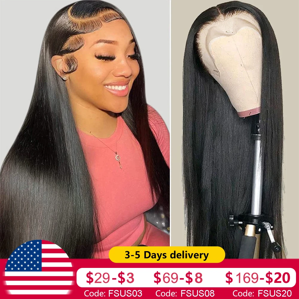 HD Frontal 28 inch Wigs Wigs Closure Lace Human Hair Front