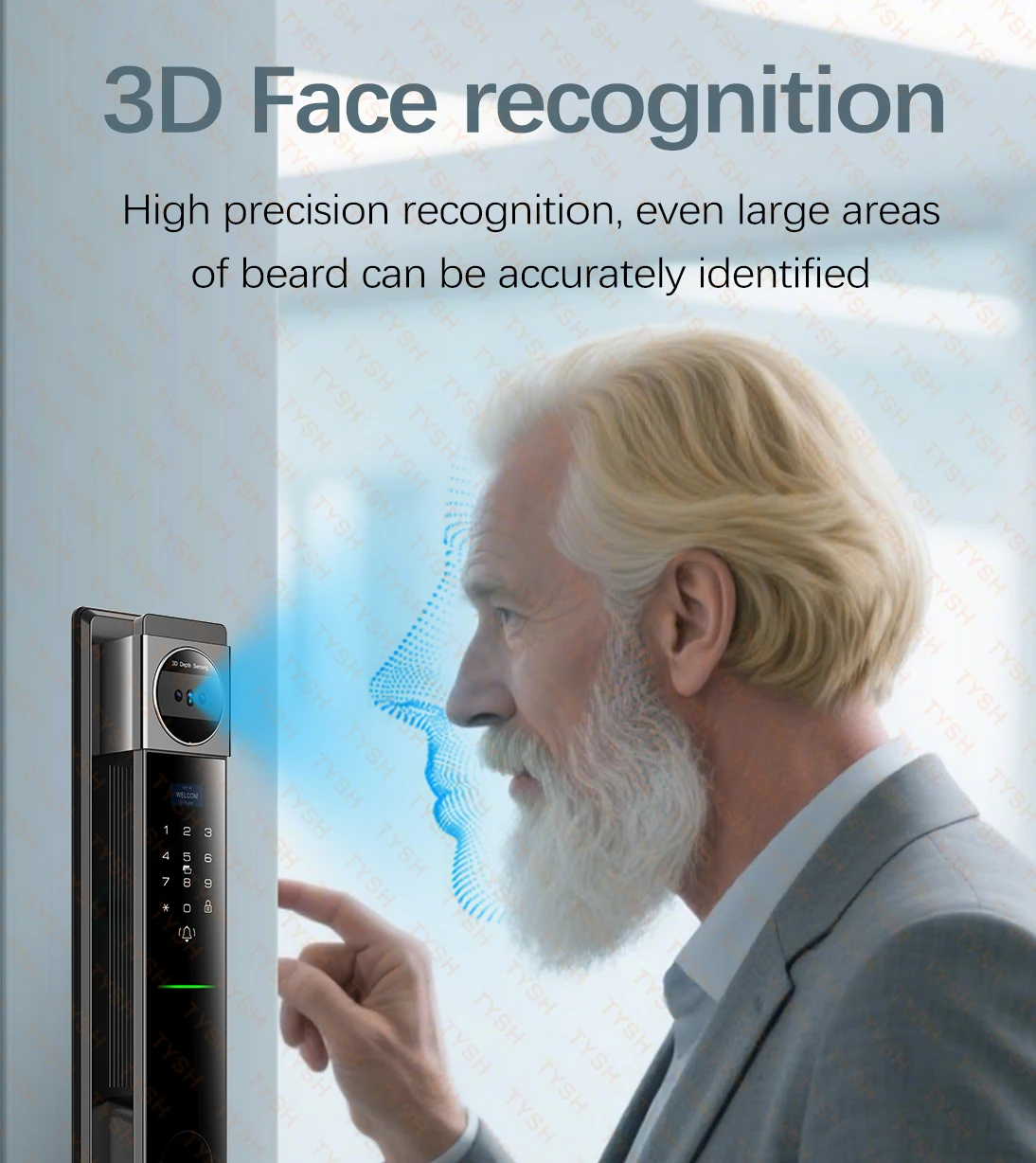 Tuya 3D Face Real-time Intercom Smart Door Lock Biometric Electronic Security Camera Intelligent Fingerprint Password Key Unlock