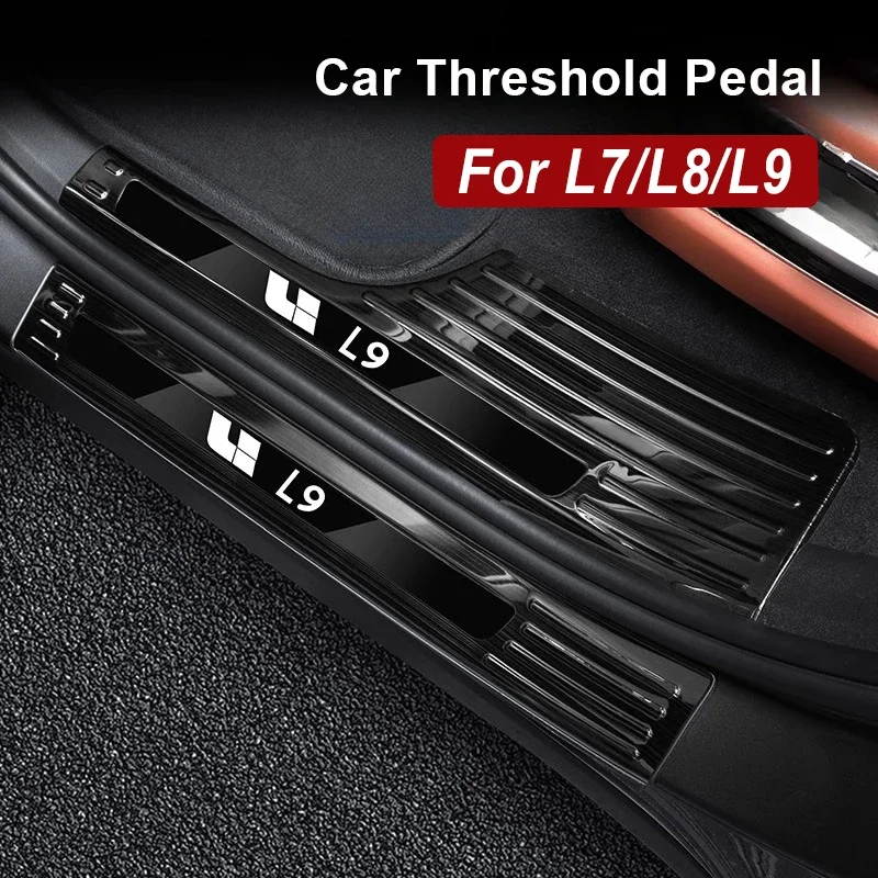 

For Li Lixiang L7 L8 L9 2022 2023 Door Sill Scuff Plate Guard Stainless Steel Kick Pedal Threshold Sticker Fit L7/L8/L9