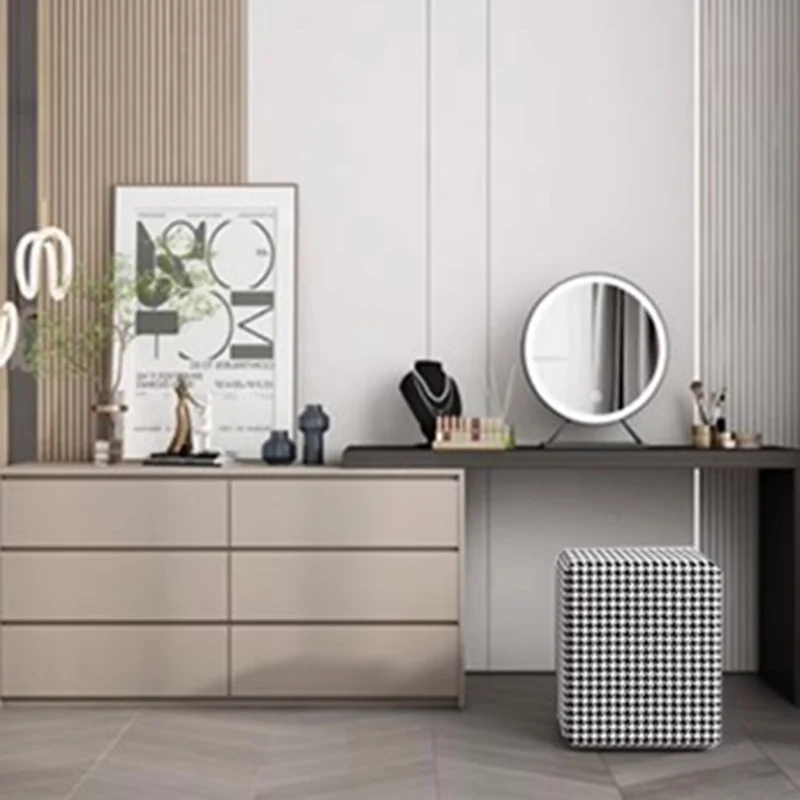 

Modern Drawers Vanity Table Makeup Chair Desk Bedroom Big Dressing Table White Small Cabinet Mesa De Maquillaje Home