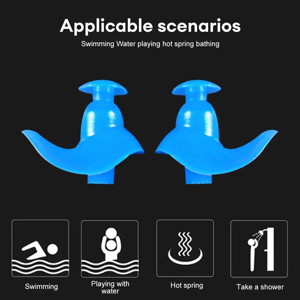 Earplugs Water Sports Swimming Accessories Silicone Soft Portable Dust-Proof Ear Plugs With Box Diving Water Waterproof Ear Plug